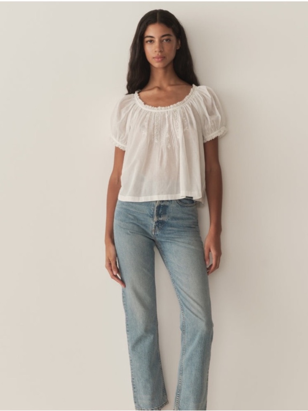 Doen Frederica Top in Salt - Picture 2 of 5